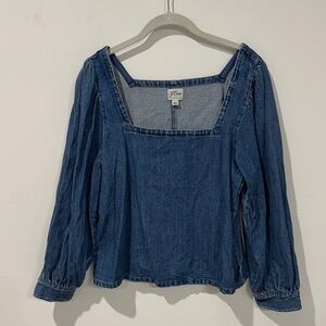 J. Crew Indigo Denim Blouse